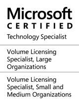 Microsoft Certified Technology Specialist (Volume Licensing Specialist: Small and Medium Organiszations, Large Organizations)