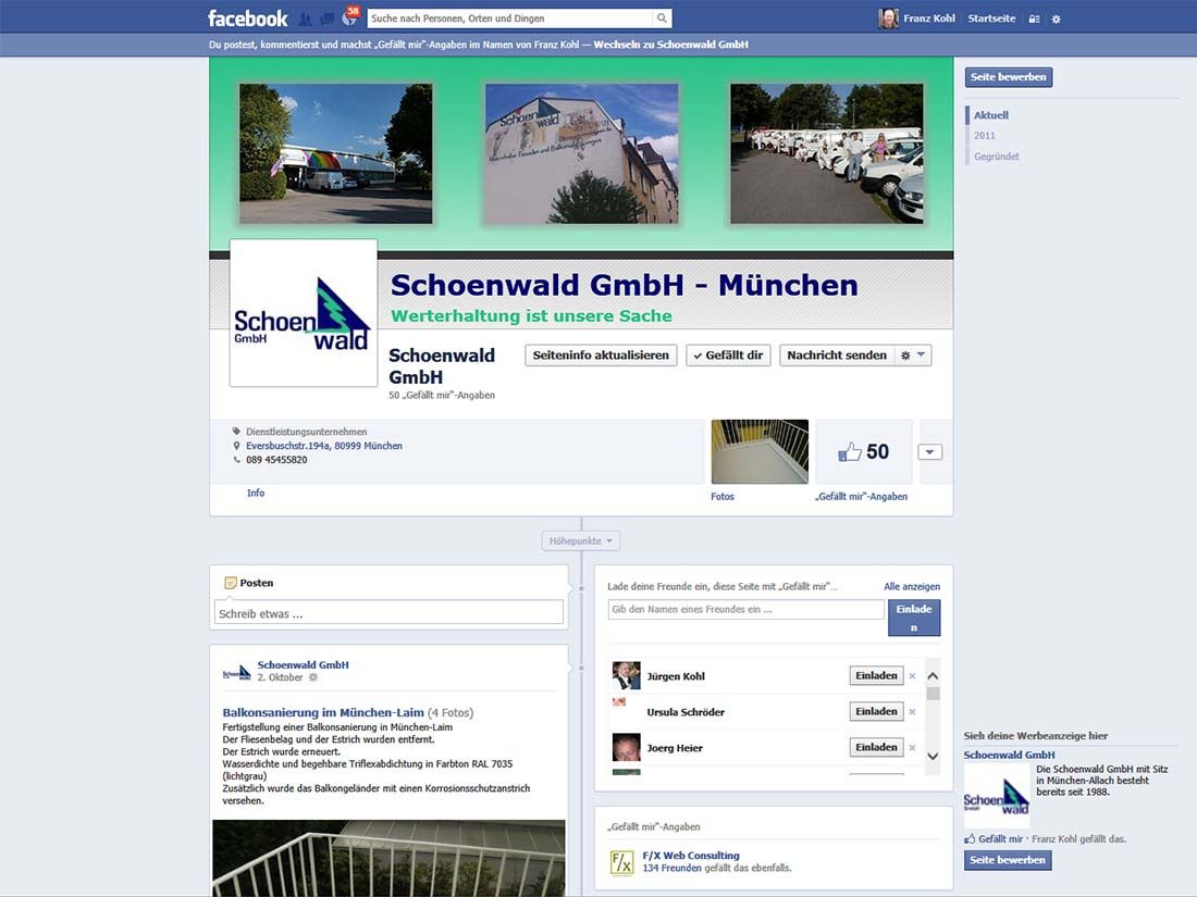 2013: Schoenwald GmbH | Facebook-Fanseite